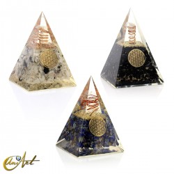 Orgonite pyramid with flower of life