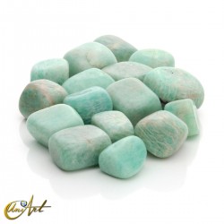 Amazonite tumbled stones in packet of 200 grs