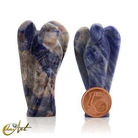 Angel carved in Sodalite, represents the Archangel Michael