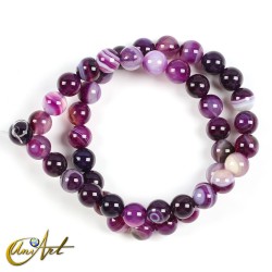 Purple Agate - 6 mm round beads