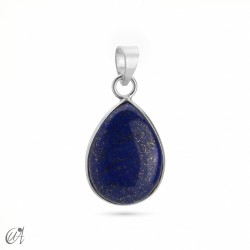 Lapis lazuli in sterling silver - basic teardrop pendant