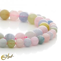 Multicolored Beryl Beads: Emerald, Aquamarine, Morganite, and Heliodoro