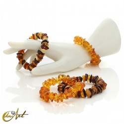 Elastic Baltic amber bracelets, adult