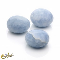Calcita Azul, 300 gramos de piedras pulidas