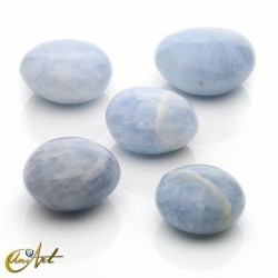 Blue Calcite, 300 grams of polished stones
