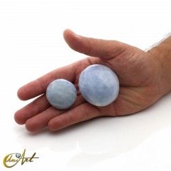 Blue Calcite polished stones