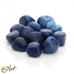 Blue agate tumbled stones in packet of 200 grs
