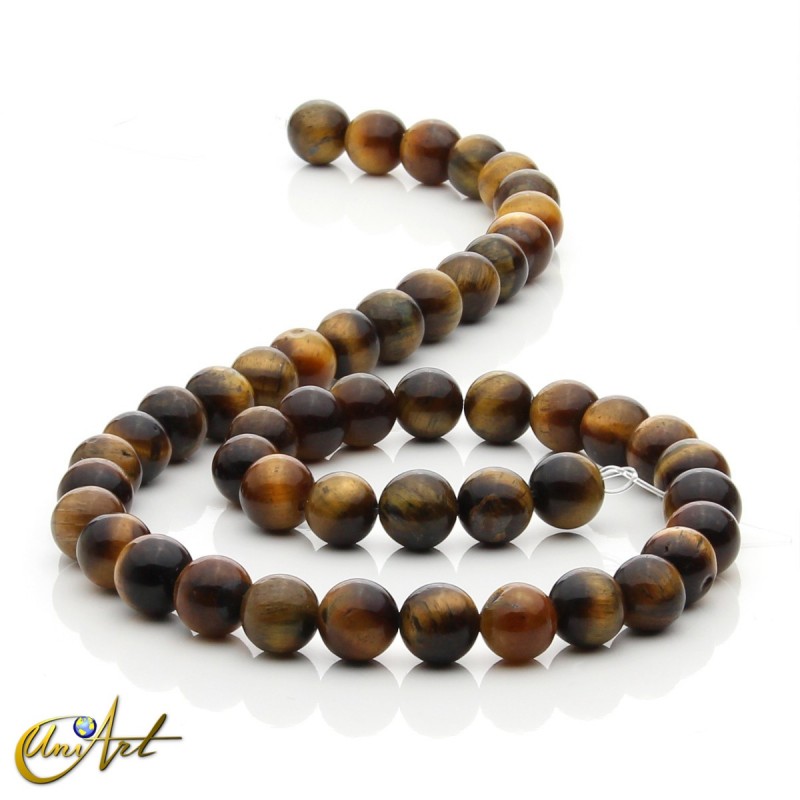 cuentas redondas de ojo de tigre, 8 mm