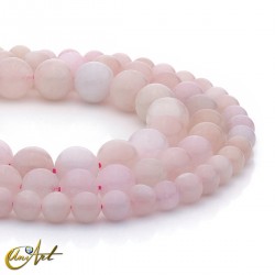 Pink morganite roud beads