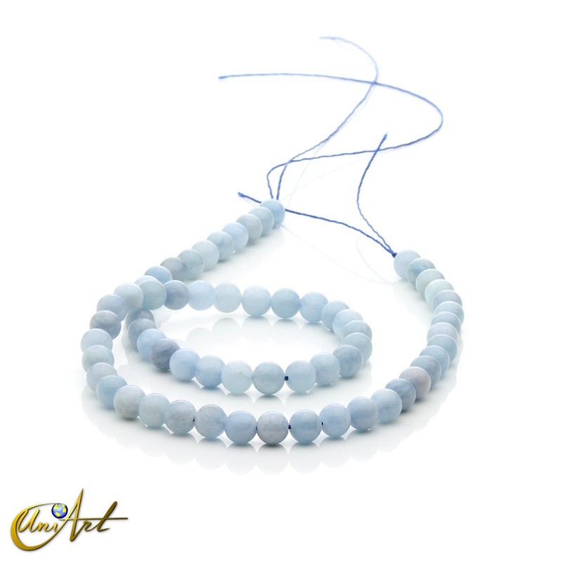 Cuentas de aguamarina 6 mm