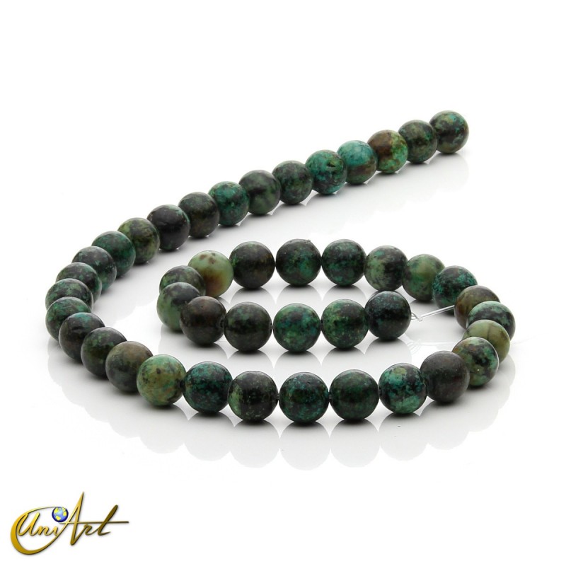 Cuentas de turquesa natural africana, 8 mm