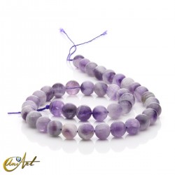 10 mm Banded amethyst round beads