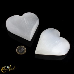 White Selenite Heart - 8 cm