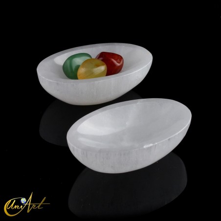 Natural White Selenite Bowls - 10 cm
