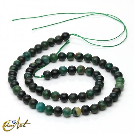 Natural 6 mm emerald round beads