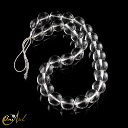 14 mm Crystal quartz round beads