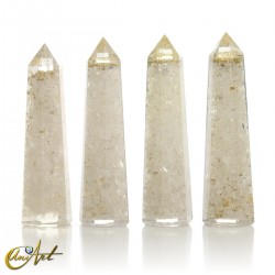 Orgonita en formato de punta, 10 cm - cuarzo cristal