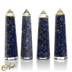 Orgonita en formato de punta, 10 cm - lapislázuli