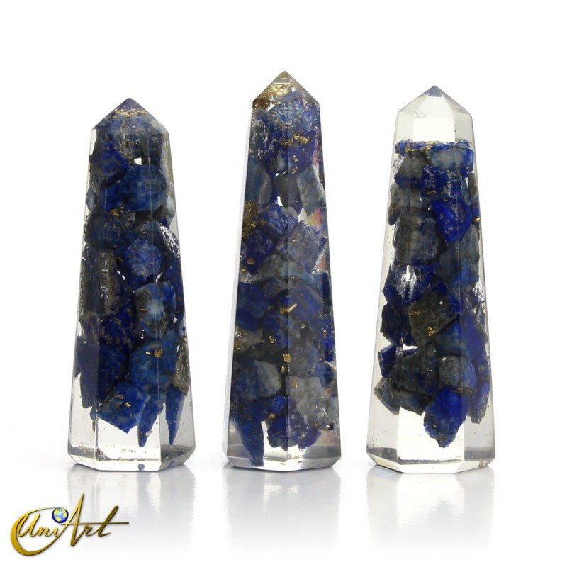 Natural Stone Orgonite Point, 6 cm - lapis lazuli