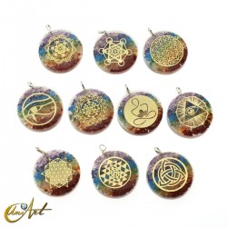 Pack of 10 orgonite pendants