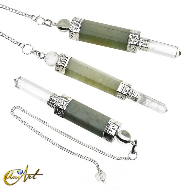 Healing wand green aventurine pendulum