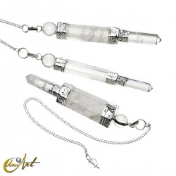 Healing wand crystal quartz pendulum