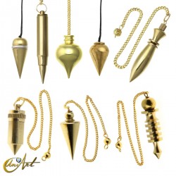 Pack of 8 metal pendulums with a witness chamber