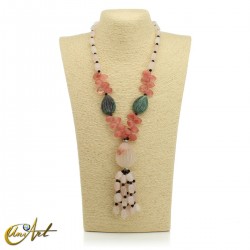 Necklace with natural stones  - model 4