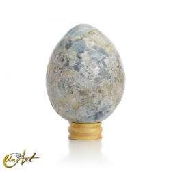 Beautiful blue celestine geode egg