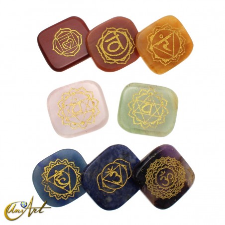 Chakra Set - stones with symbols