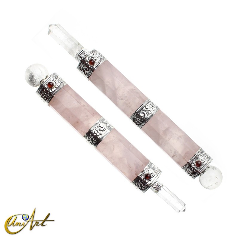 Natural Stone Power Wand - rose quartz