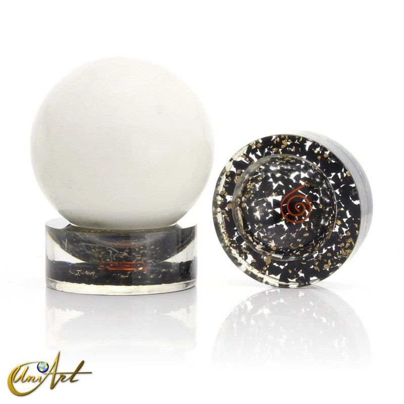 Orgonite sphere base - Black Tourmaline