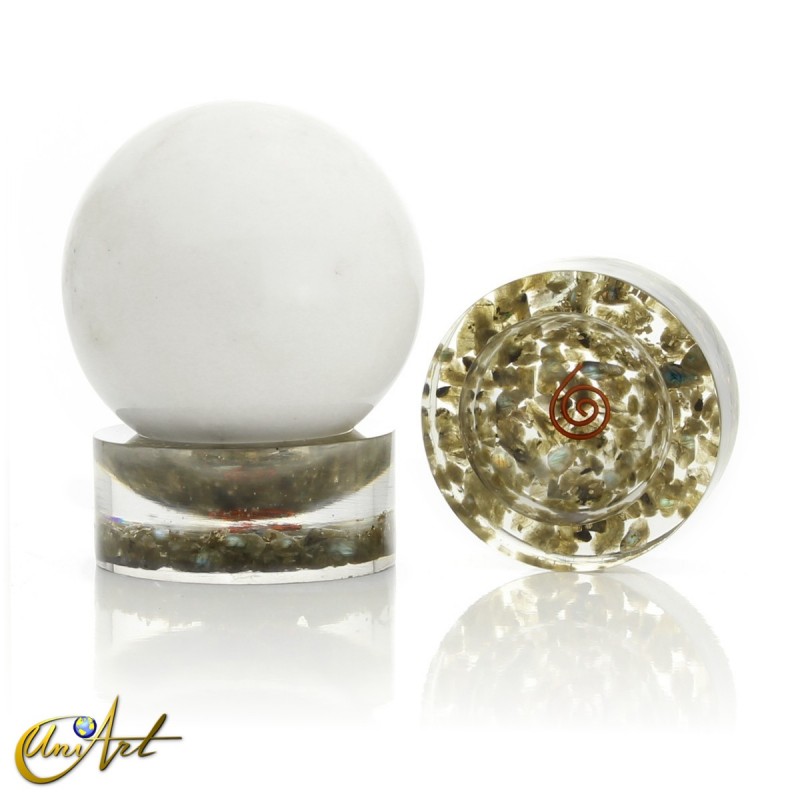 Orgonite sphere base - Labradorite