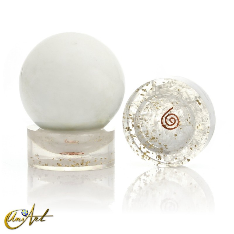 Orgonite sphere base - Selenite