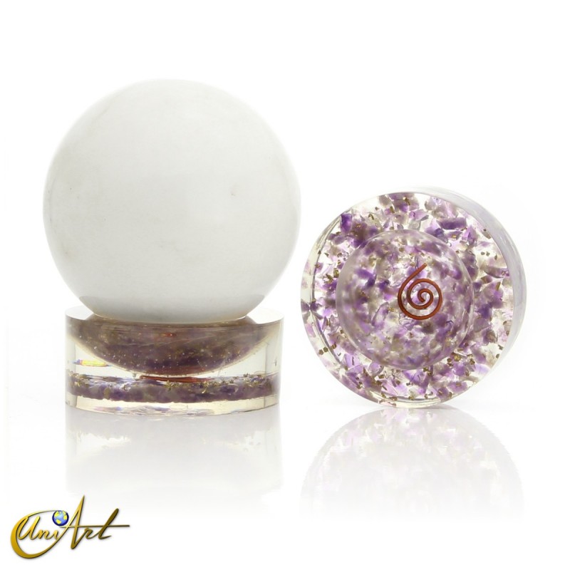 Orgonite sphere base - Amethyst