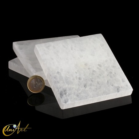 Selenite Plate, 10 cm - square