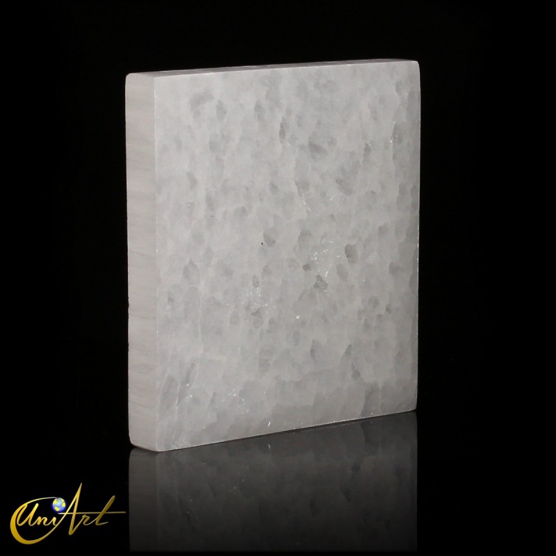Selenite Plate, 10 cm - square