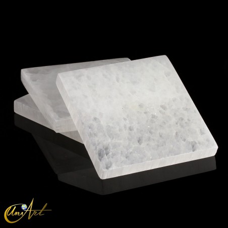 Selenite Plate, 10 cm - square