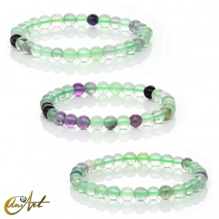 Fluorite Bracelet (Elastic) - 6 mm green