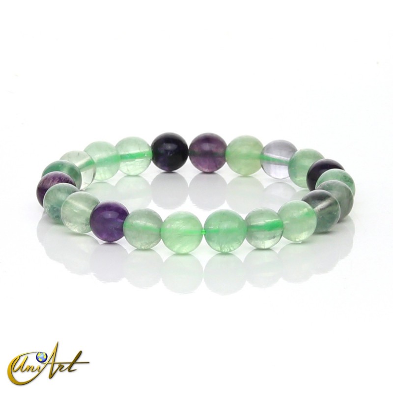 Fluorite Bracelet (Elastic) - 8 mm green