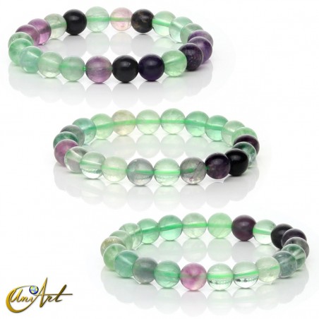 Pulsera de fluorita (elástica), verde 8 mm