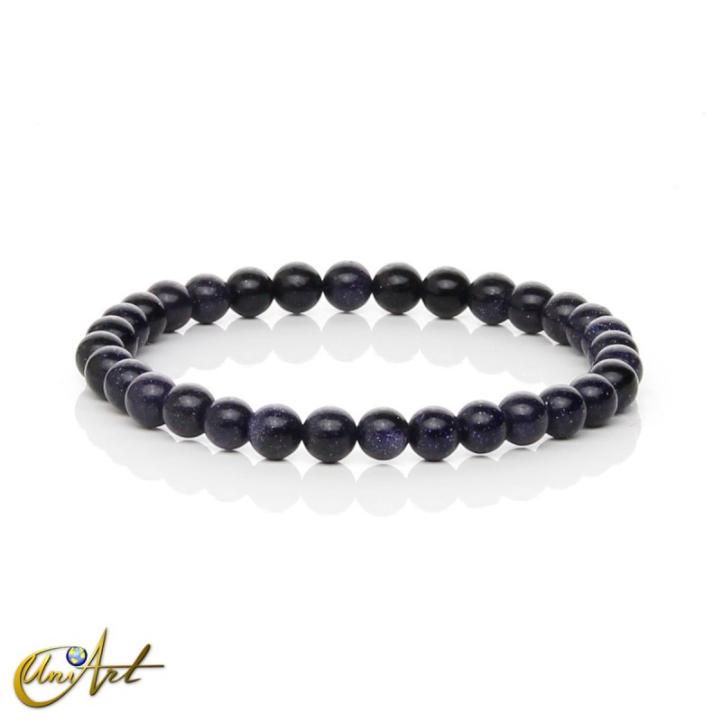 Blue Sandstone Bracelet (Elastic) – 6 mm