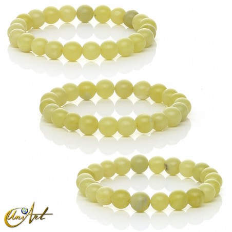 Pulsera de jade limón (elástica) – 8 mm