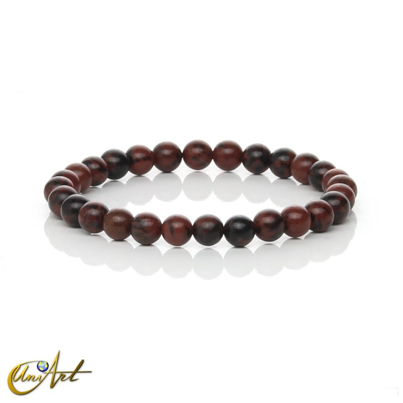 Mahogany natural obsidian bracelet – 6 mm