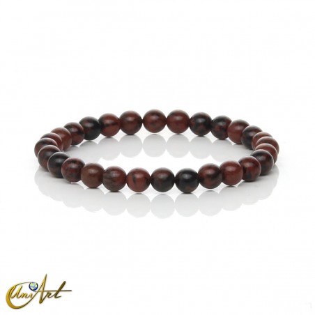 Mahogany natural obsidian bracelet – 6 mm