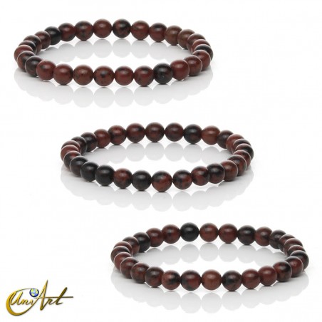 Mahogany natural obsidian bracelet – 6 mm