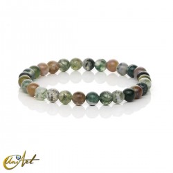 Indian Moss Agate Bracelet, 6 mm