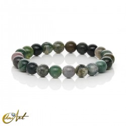Indian Moss Agate Bracelet, 8 mm