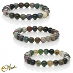 Indian Moss Agate Bracelet, 6 mm