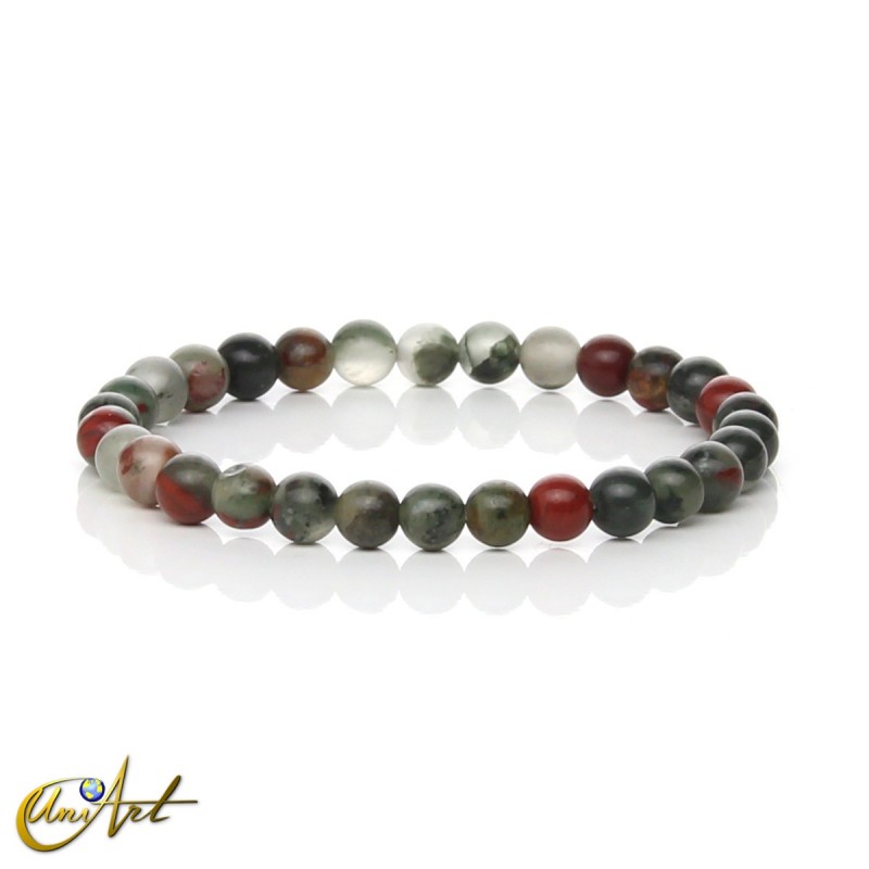 Pulsera de heliotropo, 6 mm